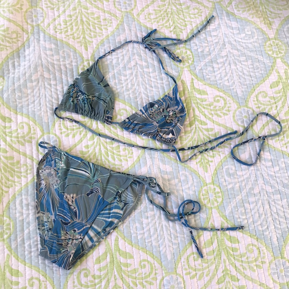 Dolce & Gabbana blue and aqua bikini